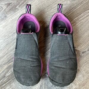 Merrell Barefoot Pure Glove Womens 7.5 Black Magenta Vibram Slip On Shoes J61428